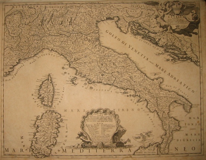 Cantelli Giacomo (1643-1695) L'Italia dedicata all'illustrissimo e reverendissimo Sig.re Monsig.re Gio. Battista Spinola... 1694 Roma 